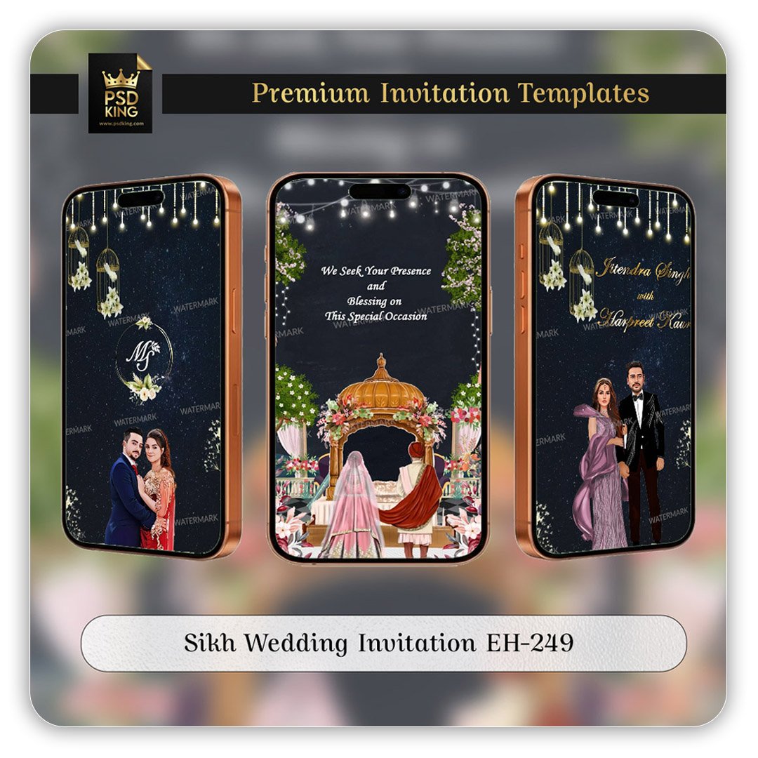 Sikh Wedding Invitation EH-249