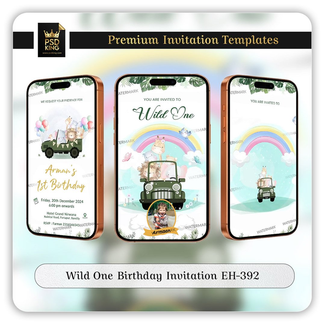 Wild One Birthday Invitation EH-392