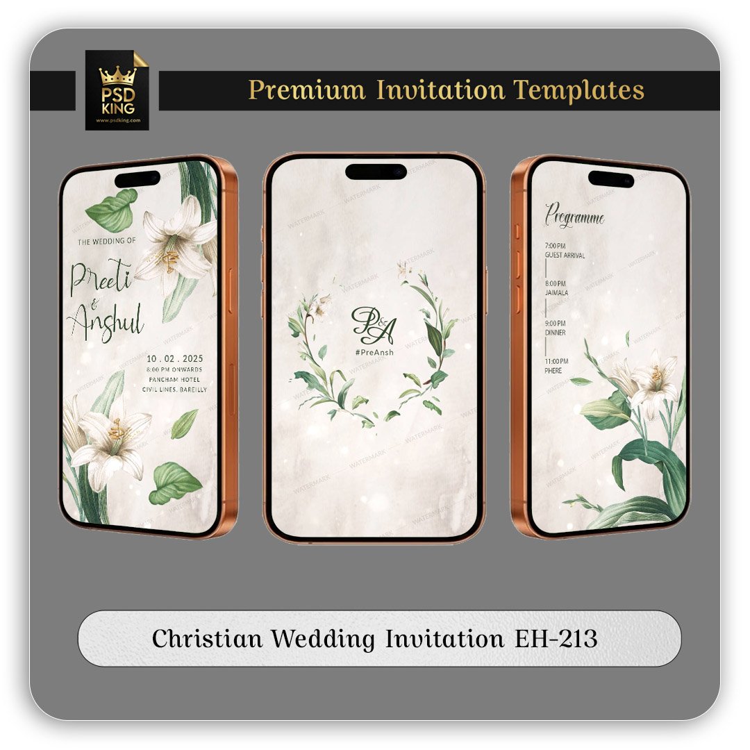 Christian Wedding Invitation EH-213