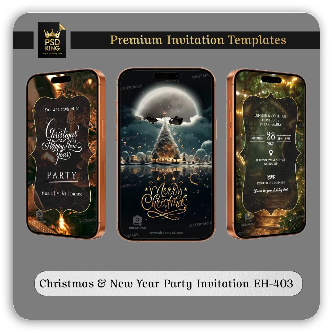 Christmas & New Year Party Invitation EH-403
