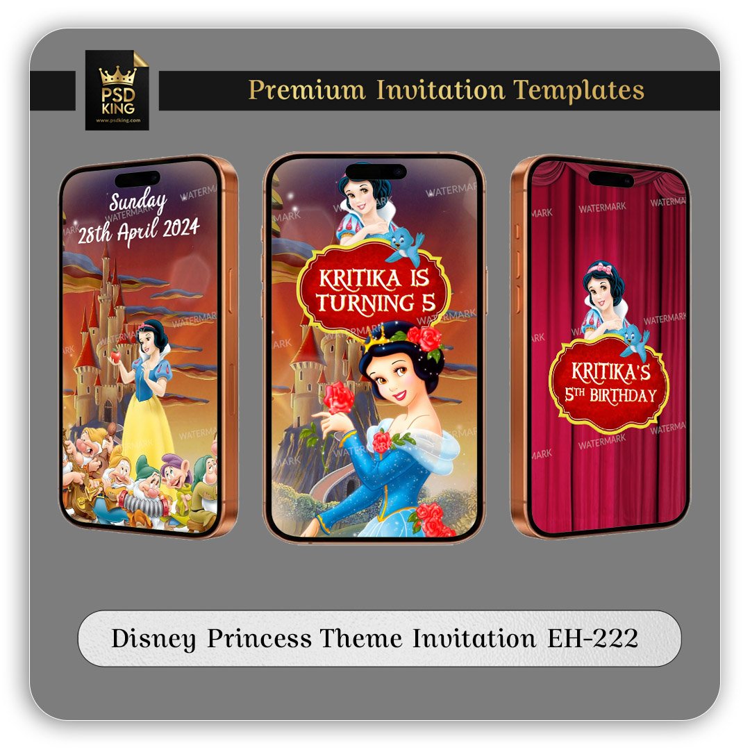Disney Princess Theme Invitation EH-222