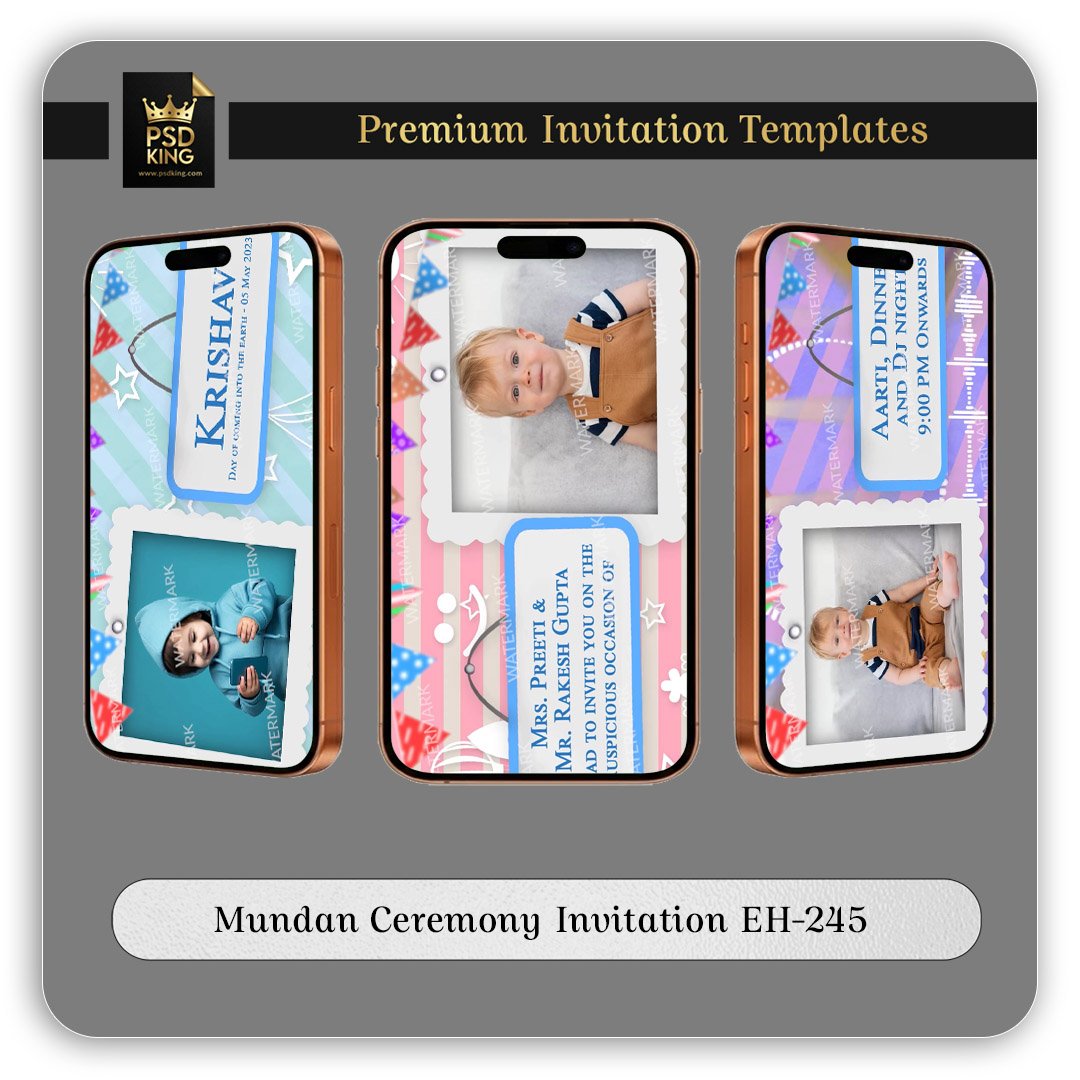 Mundan Ceremony Invitation EH-245