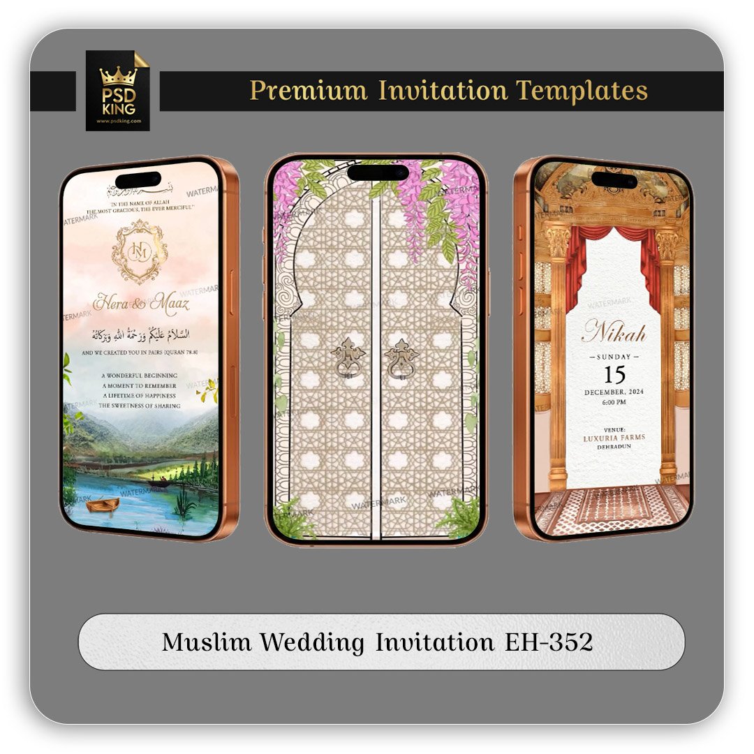 Muslim Wedding Invitation EH-352